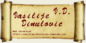 Vasilije Dinulović vizit kartica